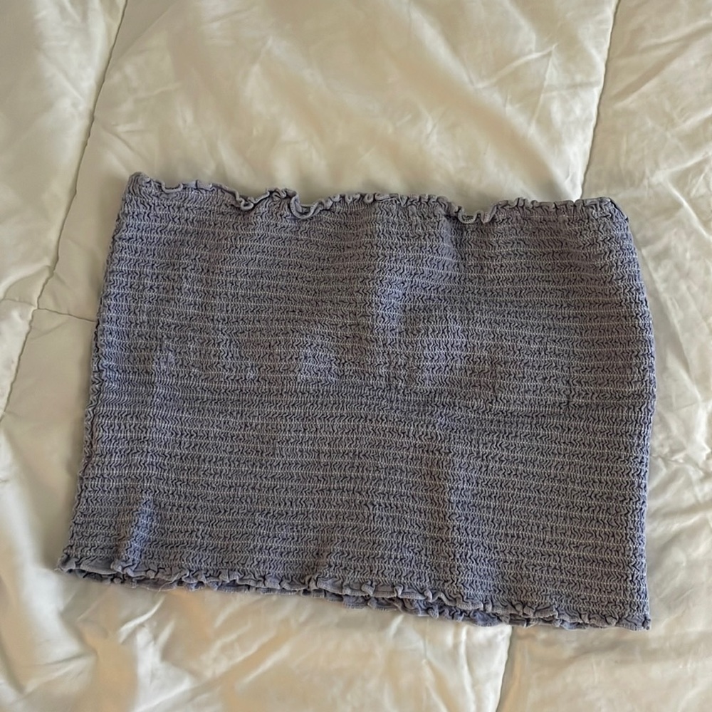 Brandy Melville Smocked Blue Tube Top